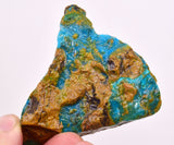 66Grams  BLUE OPAL PERU ROUGH SCENIC CARIBEAN TURQUOISE COLOR OB190