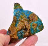 66Grams  BLUE OPAL PERU ROUGH SCENIC CARIBEAN TURQUOISE COLOR OB190
