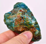 67Grams  BLUE OPAL PERU ROUGH SCENIC CARIBEAN TURQUOISE COLOR OB191