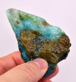 43Grams  BLUE OPAL PERU ROUGH SCENIC CARIBEAN TURQUOISE COLOR OB193
