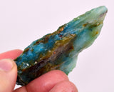 43Grams  BLUE OPAL PERU ROUGH SCENIC CARIBEAN TURQUOISE COLOR OB193