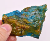 49.8Grams  BLUE OPAL PERU ROUGH SCENIC CARIBEAN TURQUOISE COLOR OB194