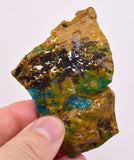 49.8Grams  BLUE OPAL PERU ROUGH SCENIC CARIBEAN TURQUOISE COLOR OB194
