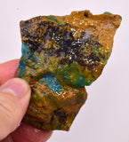 49.8Grams  BLUE OPAL PERU ROUGH SCENIC CARIBEAN TURQUOISE COLOR OB194
