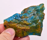 49.8Grams  BLUE OPAL PERU ROUGH SCENIC CARIBEAN TURQUOISE COLOR OB194