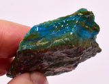 29Grams  BLUE OPAL PERU ROUGH SCENIC CARIBEAN TURQUOISE COLOR OB195