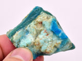 24Grams  BLUE OPAL PERU ROUGH SCENIC CARIBEAN TURQUOISE COLOR OB196
