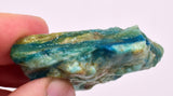 24Grams  BLUE OPAL PERU ROUGH SCENIC CARIBEAN TURQUOISE COLOR OB196