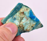 24Grams  BLUE OPAL PERU ROUGH SCENIC CARIBEAN TURQUOISE COLOR OB196