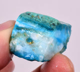 17Grams  BLUE OPAL PERU ROUGH SCENIC CARIBEAN TURQUOISE COLOR OB197