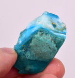 17Grams  BLUE OPAL PERU ROUGH SCENIC CARIBEAN TURQUOISE COLOR OB197