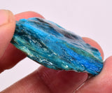 14Grams  BLUE OPAL PERU ROUGH SCENIC CARIBEAN TURQUOISE COLOR OB198