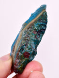 39Grams  BLUE OPAL PERU ROUGH SCENIC CARIBEAN TURQUOISE COLOR OB199