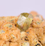 5.1cms YELLOW APATITE CRYSTALS IMILCHIL MOROCCO MINERAL SPECIMEN AB260