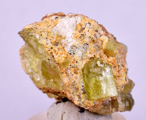 3.4cms YELLOW APATITE CRYSTALS IMILCHIL MOROCCO MINERAL SPECIMEN AB261
