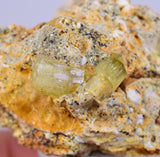 5cms YELLOW APATITE CRYSTALS IMILCHIL MOROCCO MINERAL SPECIMEN AB263