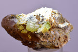 5cms YELLOW APATITE CRYSTALS IMILCHIL MOROCCO MINERAL SPECIMEN AB263