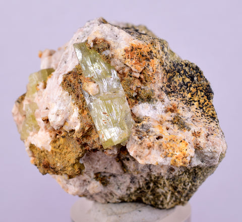 5.5cms YELLOW APATITE CRYSTALS IMILCHIL MOROCCO MINERAL SPECIMEN AB264