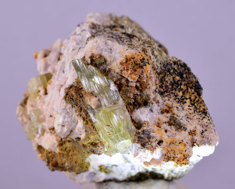 4.5cms YELLOW APATITE CRYSTALS IMILCHIL MOROCCO MINERAL SPECIMEN AB265