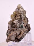 6cms DRUZY CHRYSOCOLLA QUARTZ CRYSTAL LILY MINE PERU 2000 YEAR DB306