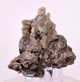 6cms DRUZY CHRYSOCOLLA QUARTZ CRYSTAL LILY MINE PERU 2000 YEAR DB306