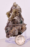 6cms DRUZY CHRYSOCOLLA QUARTZ CRYSTAL LILY MINE PERU 2000 YEAR DB306