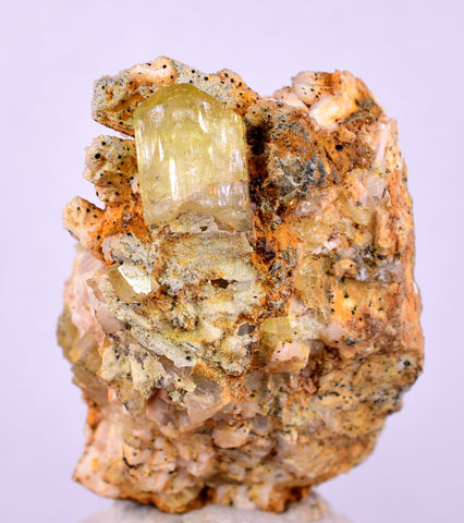 4.4cms YELLOW APATITE CRYSTALS IMILCHIL MOROCCO MINERAL SPECIMEN AB266