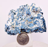 6.4cms BLUE CHALCEDONY MORDENITE STALACITE CRYSTALS INDIA TRANSLUCENT TB220