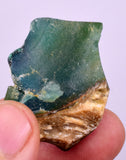 24grs GEM SILICA CHRYSOCOLLA CHALCEDONY LILY MINE PERU QUARTZ ROUGH  SB237