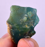 24grs GEM SILICA CHRYSOCOLLA CHALCEDONY LILY MINE PERU QUARTZ ROUGH  SB237