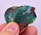29grs GEM SILICA CHRYSOCOLLA CHALCEDONY LILY MINE PERU QUARTZ ROUGH  SB238