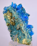 13.5cms NATURAL CHALCANTHITE  Unique Copper Druzy Peru Electric Blue Sharp Shiny Mineral Specimen Collector FB82