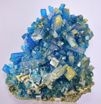 13.5cms NATURAL CHALCANTHITE  Unique Copper Druzy Peru Electric Blue Sharp Shiny Mineral Specimen Collector FB82