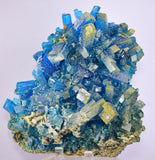13.5cms NATURAL CHALCANTHITE  Unique Copper Druzy Peru Electric Blue Sharp Shiny Mineral Specimen Collector FB82