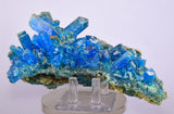13.5cms NATURAL CHALCANTHITE  Unique Copper Druzy Peru Electric Blue Sharp Shiny Mineral Specimen Collector FB82