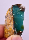 29grs GEM SILICA CHRYSOCOLLA CHALCEDONY LILY MINE PERU QUARTZ ROUGH  SB238