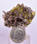 3.8cms AXINITE QUARTZ CRYSTALS Cluster Prehnite Peru Mineral Specimen Collectors AB267