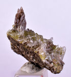 2.8cms AXINITE QUARTZ CRYSTALS Cluster Prehnite Peru Mineral Specimen Collectors AB269