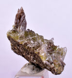 2.8cms AXINITE QUARTZ CRYSTALS Cluster Prehnite Peru Mineral Specimen Collectors AB269