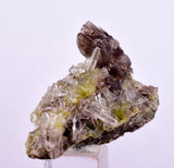 2.8cms AXINITE QUARTZ CRYSTALS Cluster Prehnite Peru Mineral Specimen Collectors AB269