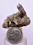 2.8cms AXINITE QUARTZ CRYSTALS Cluster Prehnite Peru Mineral Specimen Collectors AB269