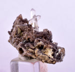 3.1cms AXINITE QUARTZ CRYSTALS Cluster Prehnite Peru Mineral Specimen Collectors AB270