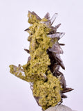 2.9cms AXINITE QUARTZ CRYSTALS Cluster Prehnite Peru Mineral Specimen Collectors AB271