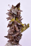 2.9cms AXINITE QUARTZ CRYSTALS Cluster Prehnite Peru Mineral Specimen Collectors AB271