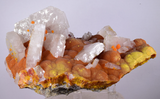 14cms ORPIMENT BARITE CRYSTAL Realgar Pyrite Mineral Sample Peru Mineral Specimen Q348