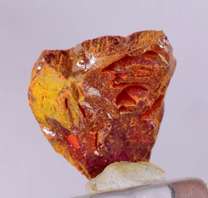 1.6cms REALGAR CRYSTAL ORPIMENT TRANSLUCENT PERU MINERAL SPECIMEN Q295