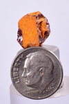 1.2cms REALGAR CRYSTAL ORPIMENT TRANSLUCENT PERU MINERAL SPECIMEN Q343