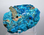 9cm GEM BLUE MALACHITE rough banded shiny new find peru prehistoric fish like mineral specimen a122