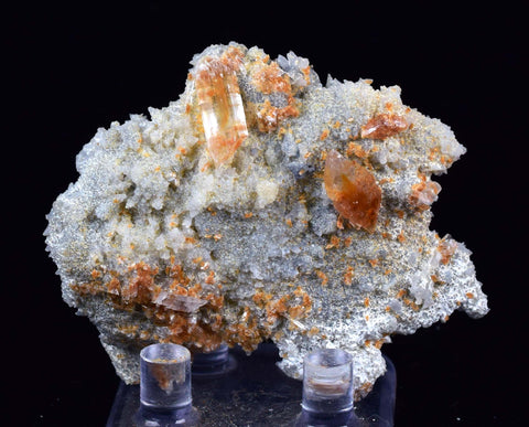 5.7cms selenite limonite crystals collector peru mineral specimen a88