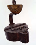 PRUSS MINERS LAMP Frog Oil Iron Cast Lantern Antique Germany 1800 glück auf